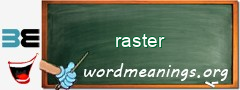 WordMeaning blackboard for raster